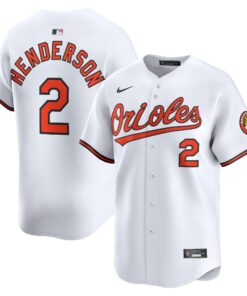 Men's Baltimore Orioles Gunnar Henderson White Home Limited Player Jersey