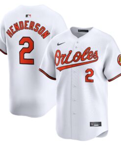 Men's Baltimore Orioles Gunnar Henderson White Home Limited Player Jersey