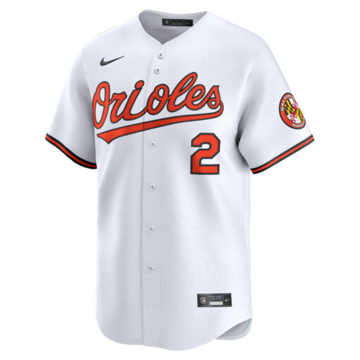Men's Baltimore Orioles Gunnar Henderson White Home Limited Player Jersey - Image 2