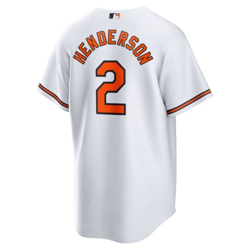 Men's Baltimore Orioles Gunnar Henderson White Home Player Jersey - Image 3