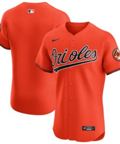 Men's Baltimore Orioles Orange Alternate Vapor Premier Elite Patch Jersey