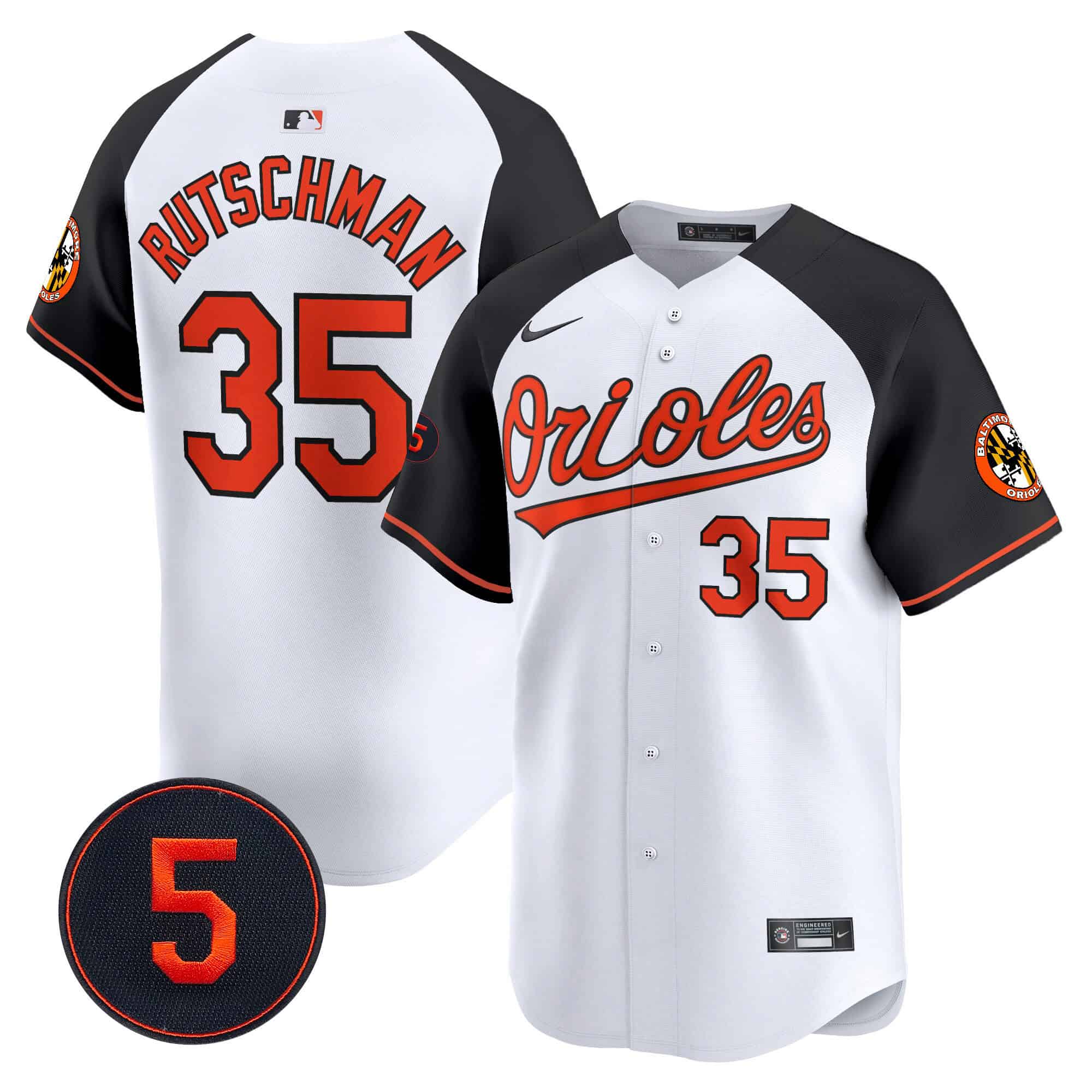 Menâ€™s Baltimore Orioles Robinson Patch Vapor Premier Limited Jersey V2
