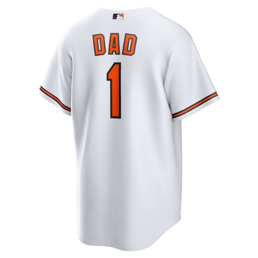 Men's Baltimore Orioles White #1 Dad Home Jersey - Image 3