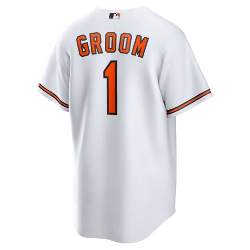 Men's Baltimore Orioles White #1 Groom Home Jersey - Image 3