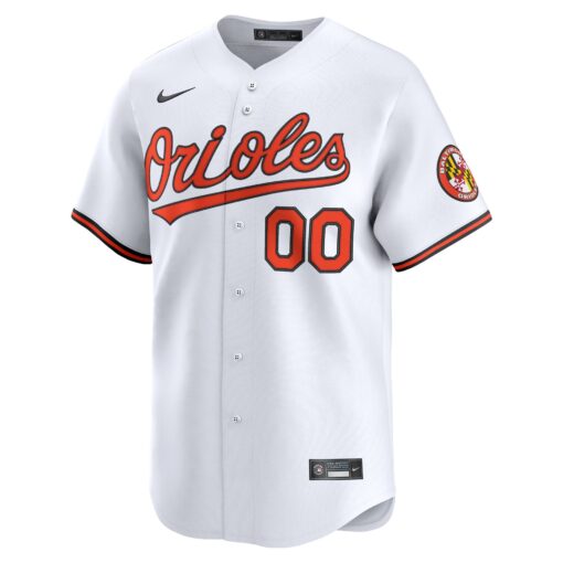 Men's Baltimore Orioles White Home Limited Custom Jersey - Image 2