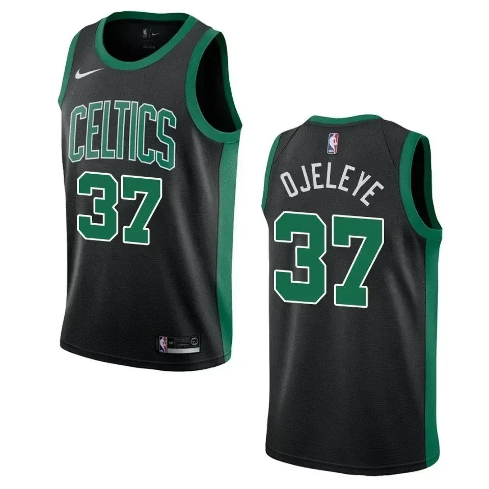 Men's Boston Celtics 37 Semi Ojeleye Statement Swingman Jersey - Black - JS651