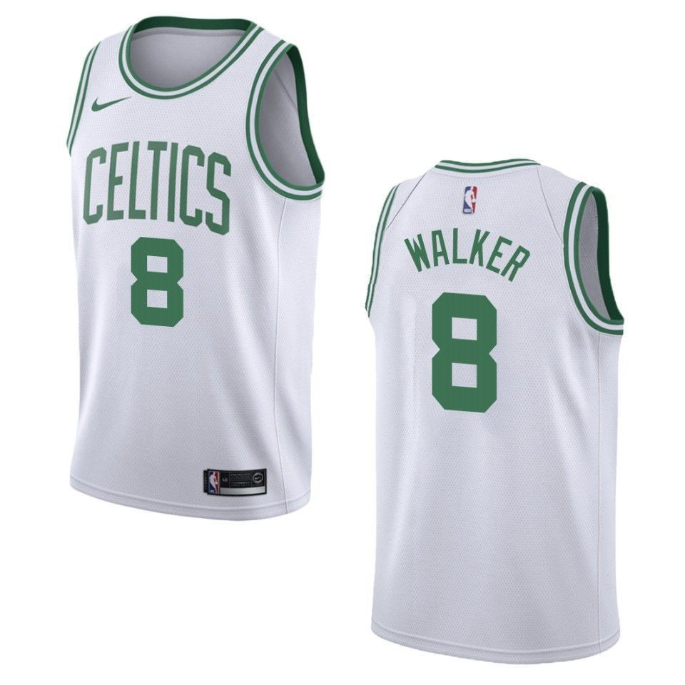 Men's Boston Celtics 8 Kemba Walker Association Swingman Jersey - White - JS975