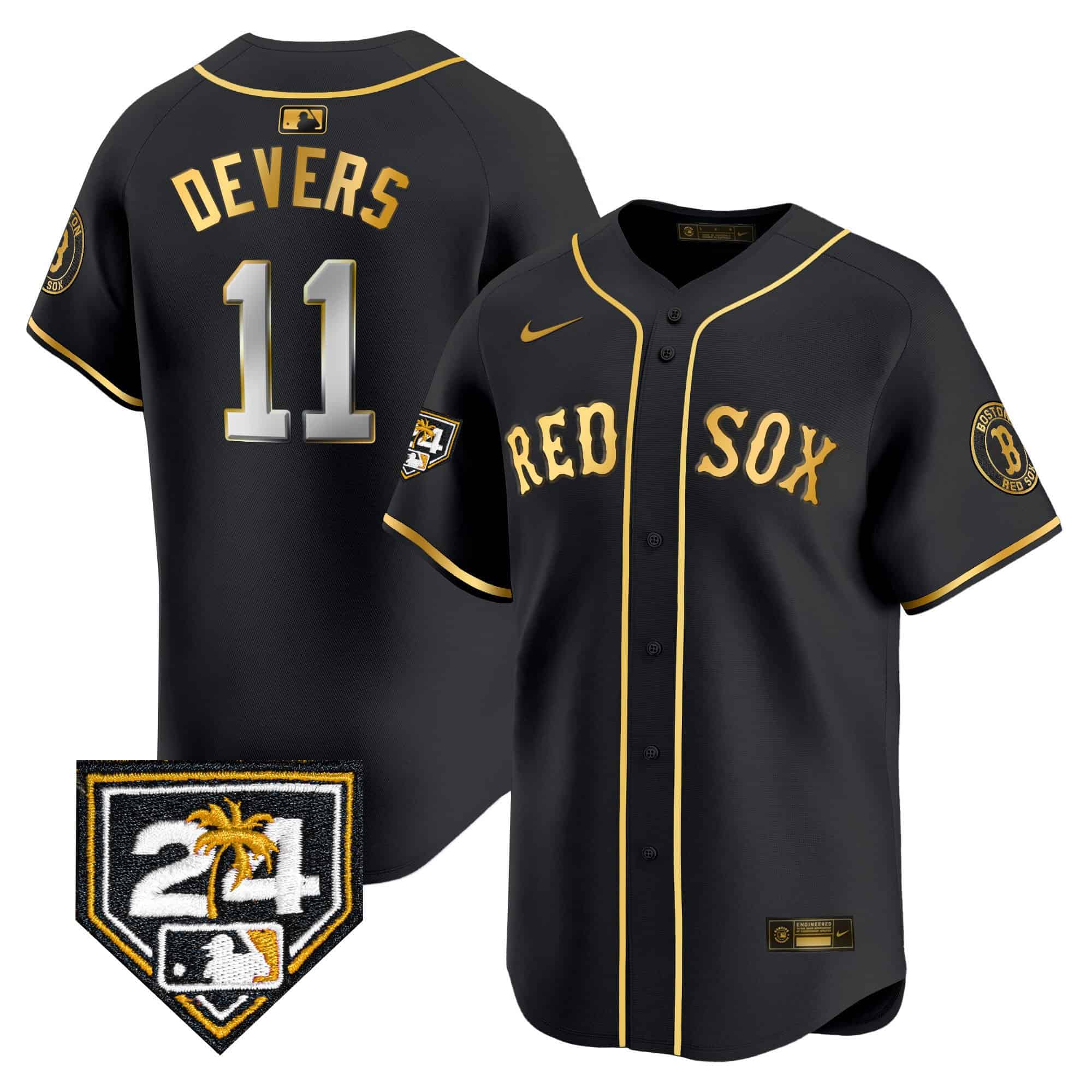 Men's Boston Red Sox 2024 Spring Training Patch Vapor Premier Limited Jersey