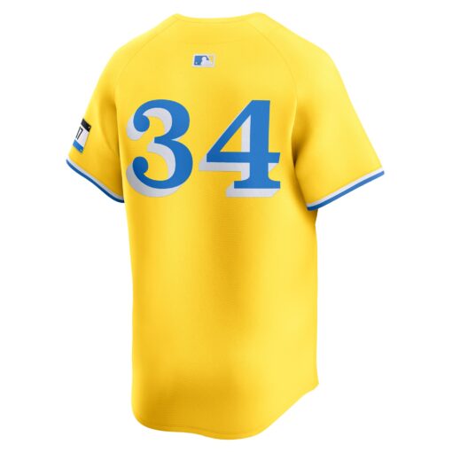 Men's Boston Red Sox David Ortiz Gold City Connect Retired Player Jersey - Image 3