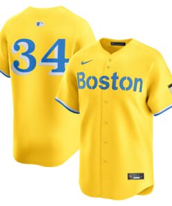 Men's Boston Red Sox David Ortiz Gold City Connect Retired Player Jersey
