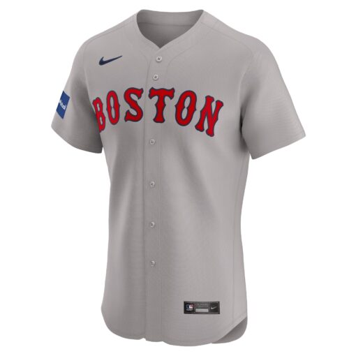 Men's Boston Red Sox David Ortiz Gray Road Elite Sponsor Patch Player Jersey - Image 2