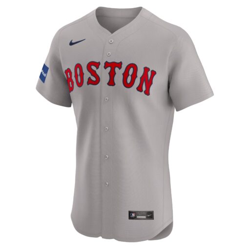 Men's Boston Red Sox David Ortiz Gray Road Elite Sponsor Patch Player Jersey - Image 2