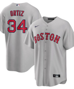 Men's Boston Red Sox David Ortiz Gray Road Player Jersey