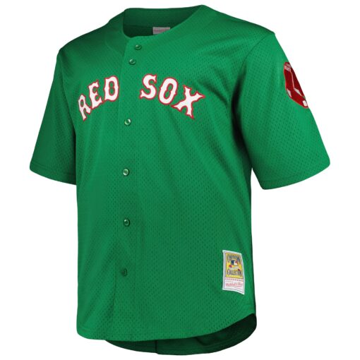 Men's Boston Red Sox David Ortiz Mitchell & Ness Kelly Green Big & Tall Cooperstown Collection Mesh Batting Practice Jersey - Image 2