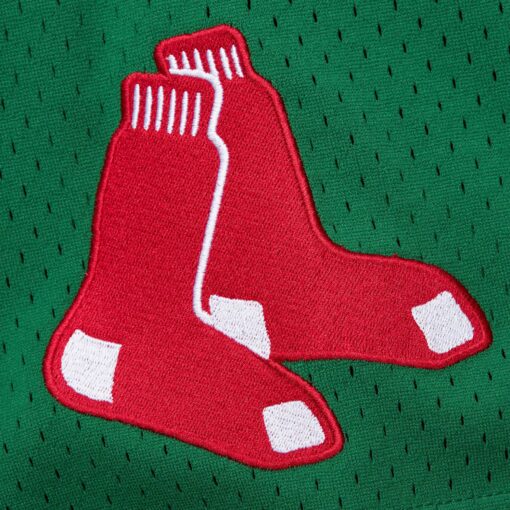 Men's Boston Red Sox David Ortiz Mitchell & Ness Kelly Green Cooperstown Collection Mesh Batting Practice Jersey - Image 7