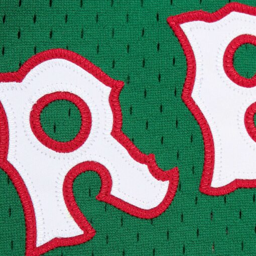 Men's Boston Red Sox David Ortiz Mitchell & Ness Kelly Green Cooperstown Collection Mesh Batting Practice Jersey - Image 5