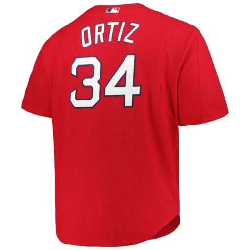 Men's Boston Red Sox David Ortiz Mitchell & Ness Red Big & Tall Cooperstown Collection Batting Practice Jersey - Image 3