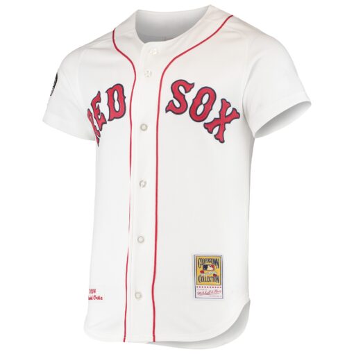 Men's Boston Red Sox David Ortiz Mitchell & Ness White 2004 Cooperstown Collection Home Jersey - Image 2