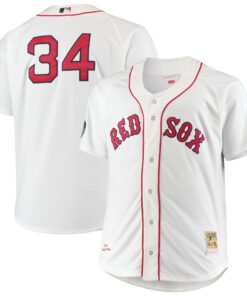 Men's Boston Red Sox David Ortiz Mitchell & Ness White Big & Tall Home Player Jersey