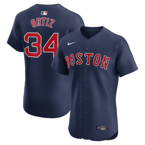 Men's Boston Red Sox David Ortiz Navy Alternate Elite Player Jersey