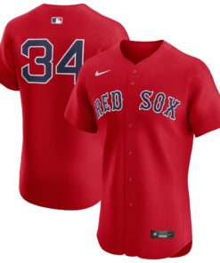 Men's Boston Red Sox David Ortiz Red Alternate Elite Player Jersey