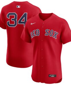 Men's Boston Red Sox David Ortiz Red Alternate Elite Player Jersey