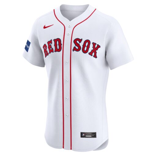 Men's Boston Red Sox David Ortiz White Home Elite Sponsor Patch Player Jersey - Image 2