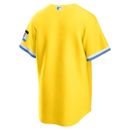 Men's Boston Red Sox Gold/Light Blue City Connect Jersey - Image 3