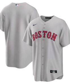 Men's Boston Red Sox Gray Road Team Jersey