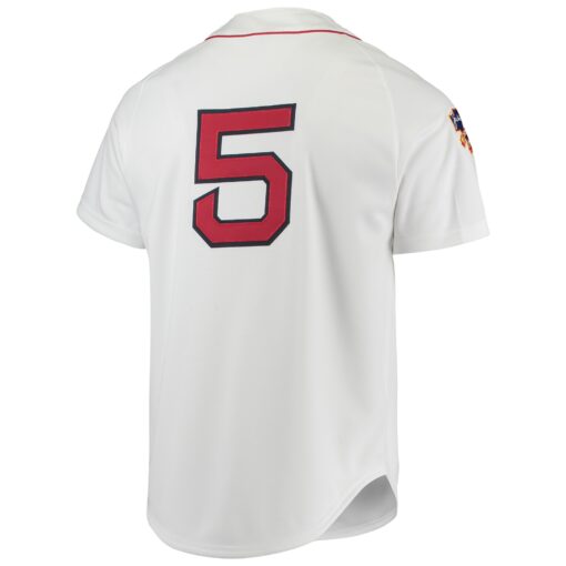 Men's Boston Red Sox Nomar Garciaparra Mitchell & Ness White 1997 Cooperstown Collection Jersey - Image 3