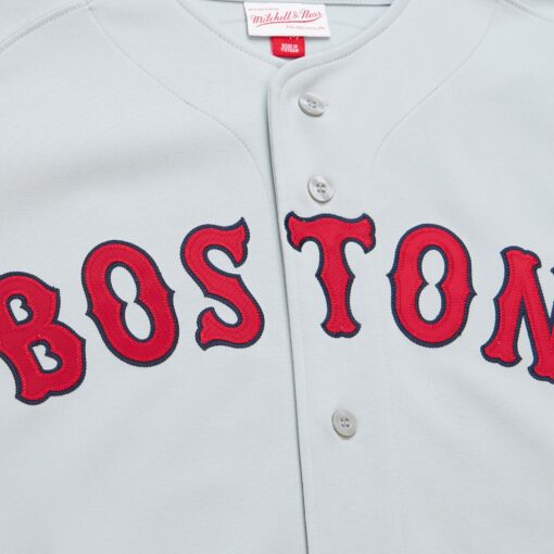 Men's Boston Red Sox Pedro Martinez Mitchell & Ness Gray 2004 Cooperstown Collection Throwback Jersey - Image 4