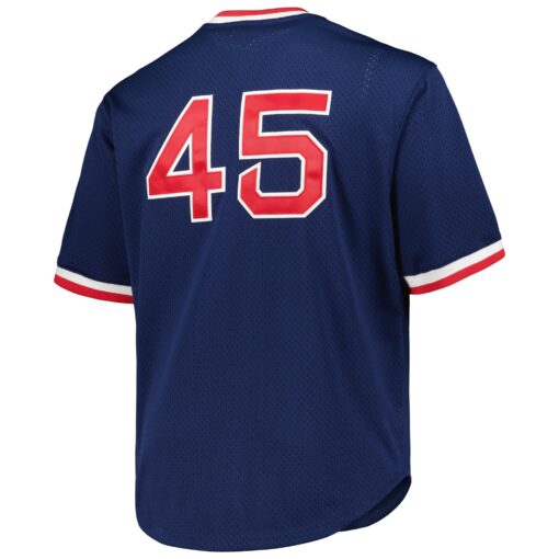 Men's Boston Red Sox Pedro Martinez Mitchell & Ness Navy 1999 Cooperstown Collection Mesh Pullover Jersey - Image 3