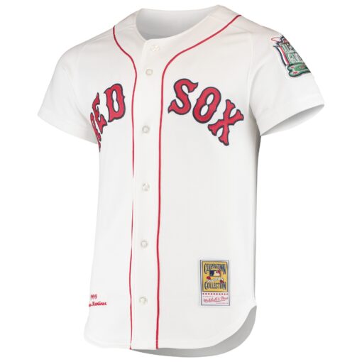 Men's Boston Red Sox Pedro Martinez Mitchell & Ness White 1999 Cooperstown Collection Home Jersey - Image 2