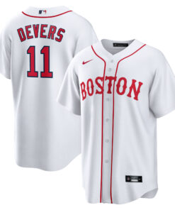 Men's Boston Red Sox Rafael Devers White 2021 Patriots' Day Official Player Jersey