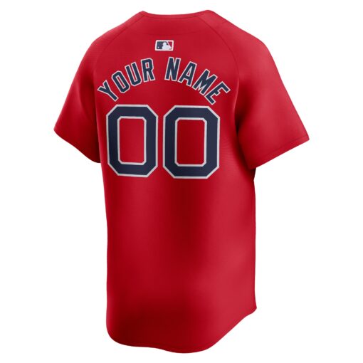 Men's Boston Red Sox Red Alternate Limited Custom Jersey - Image 3