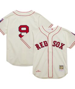 Men's Boston Red Sox Ted Williams Mitchell & Ness Cream Cooperstown Collection 1939 Jersey