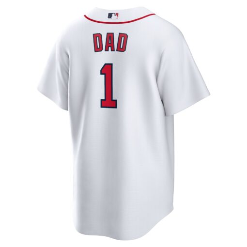 Men's Boston Red Sox White #1 Dad Home Jersey - Image 3
