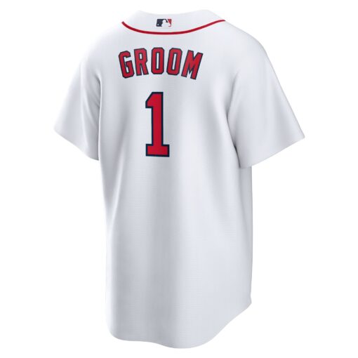 Men's Boston Red Sox White #1 Groom Home Jersey - Image 3