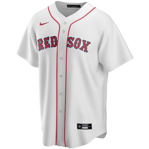 Men's Boston Red Sox White Home Custom Jersey - Image 2