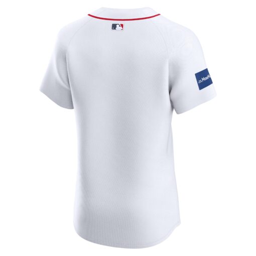 Men's Boston Red Sox White Home Elite Patch Jersey - Image 3