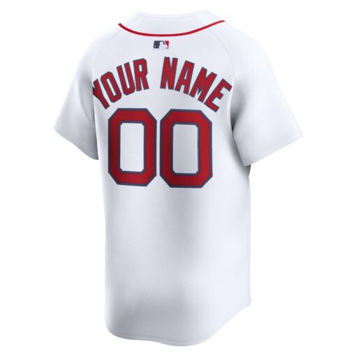Men's Boston Red Sox White Home Limited Custom Jersey - Image 3