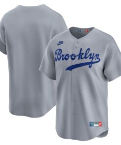 Men's Brooklyn Dodgers Gray Cooperstown Collection Limited Jersey