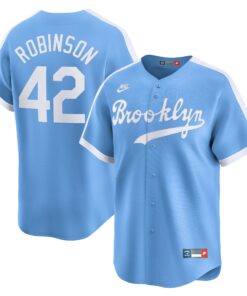 Men's Brooklyn Dodgers Jackie Robinson Royal Throwback Cooperstown Collection Limited Jersey