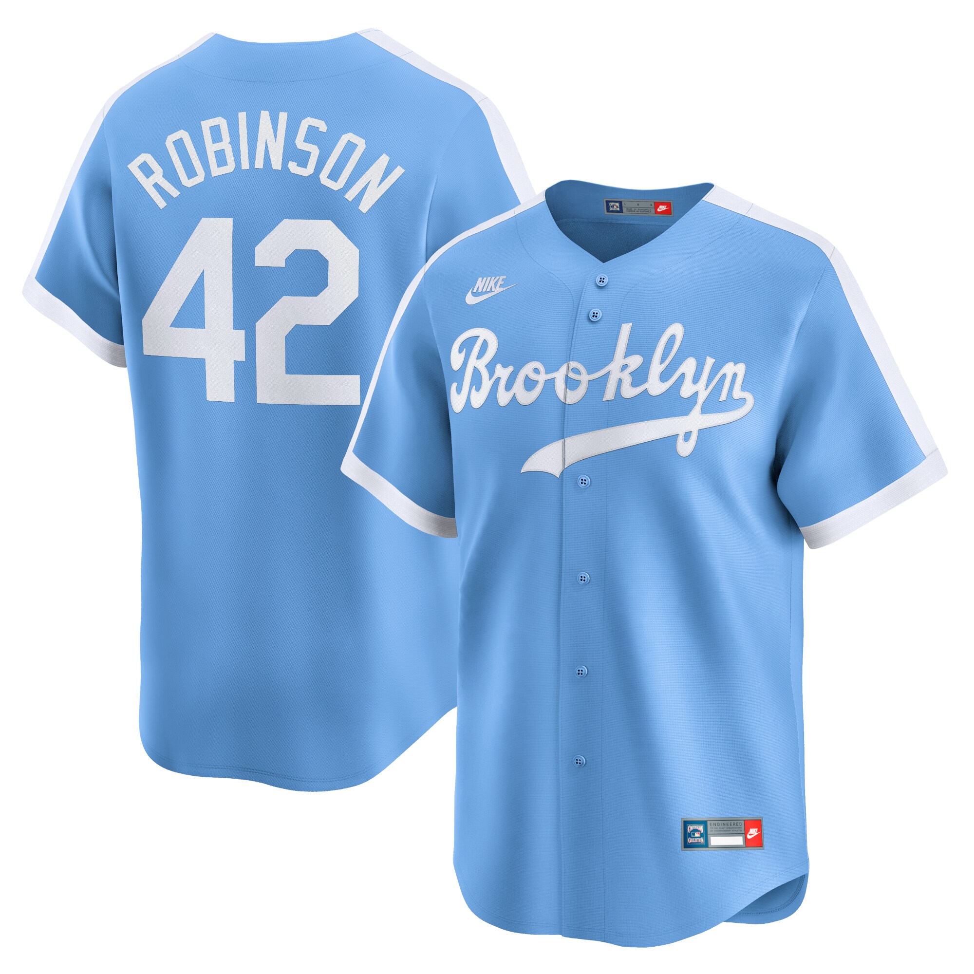 Men's Brooklyn Dodgers Jackie Robinson Royal Throwback Cooperstown Collection Limited Jersey