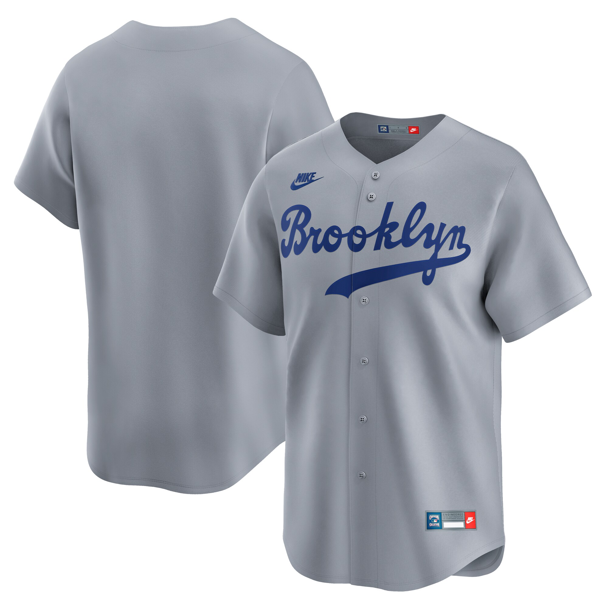 Men's Brooklyn Dodgers White Throwback Cooperstown Collection Limited Jersey