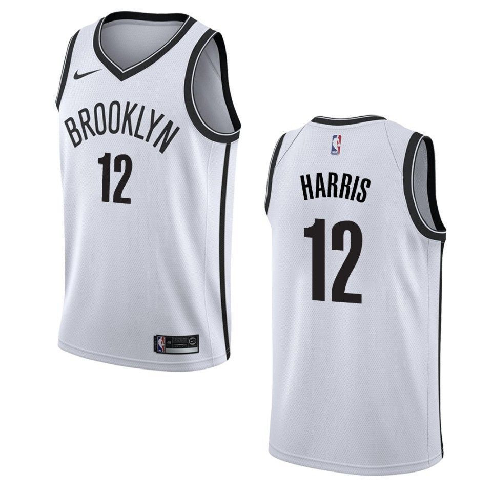 Men's Brooklyn Nets 12 Joe Harris Association Swingman Jersey - White - JS822