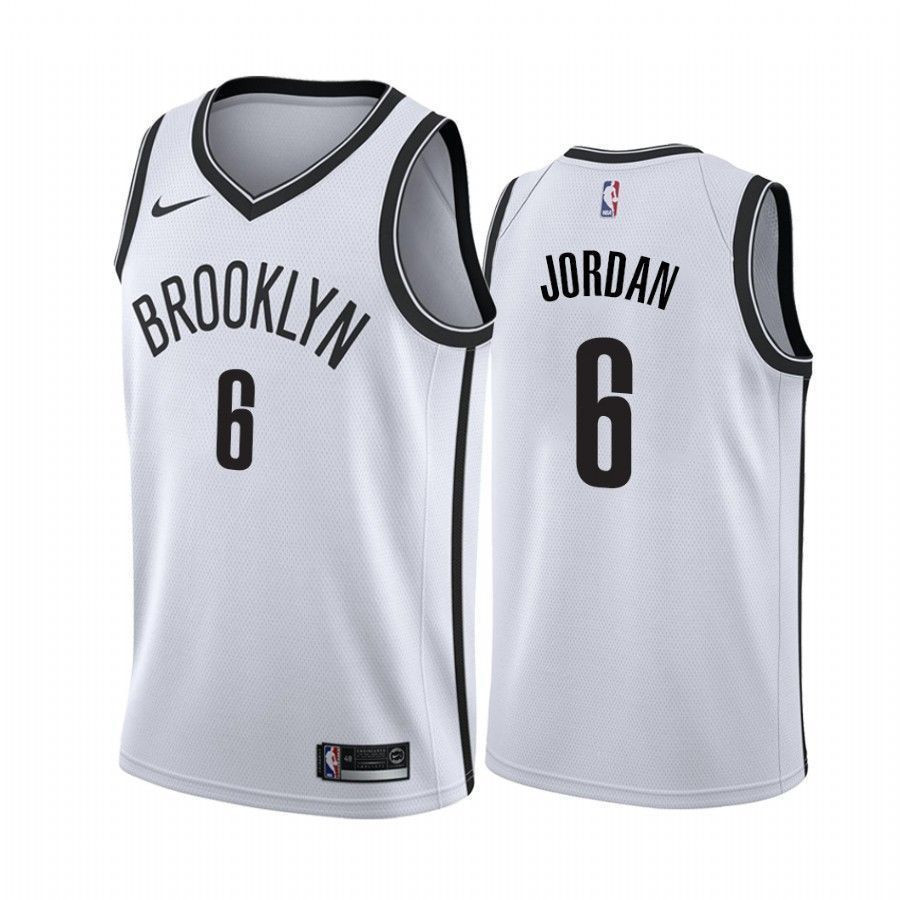 Men's Brooklyn Nets Deandre Jordan 6 Association Jersey - JS633