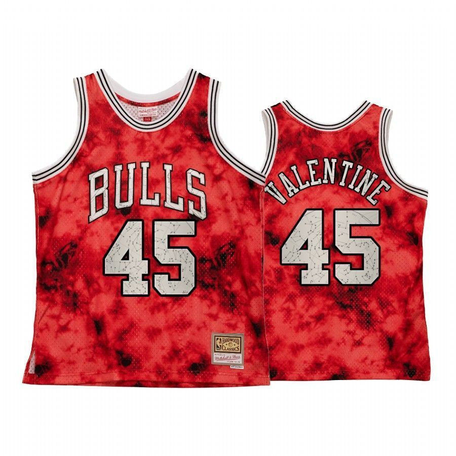 Men's Chicago Bulls Denzel Valentine Galaxy Constellation Jersey Red Heritage - JS590