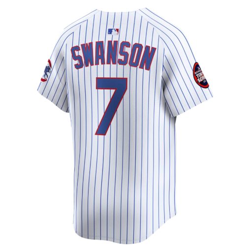Men's Chicago Cubs Dansby Swanson White 2025 MLB World Tour: Tokyo Series Home Limited Player Jersey - Image 3