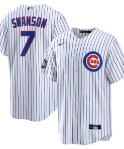 Men's Chicago Cubs Dansby Swanson White 2025 MLB World Tour: Tokyo Series Home Player Jersey